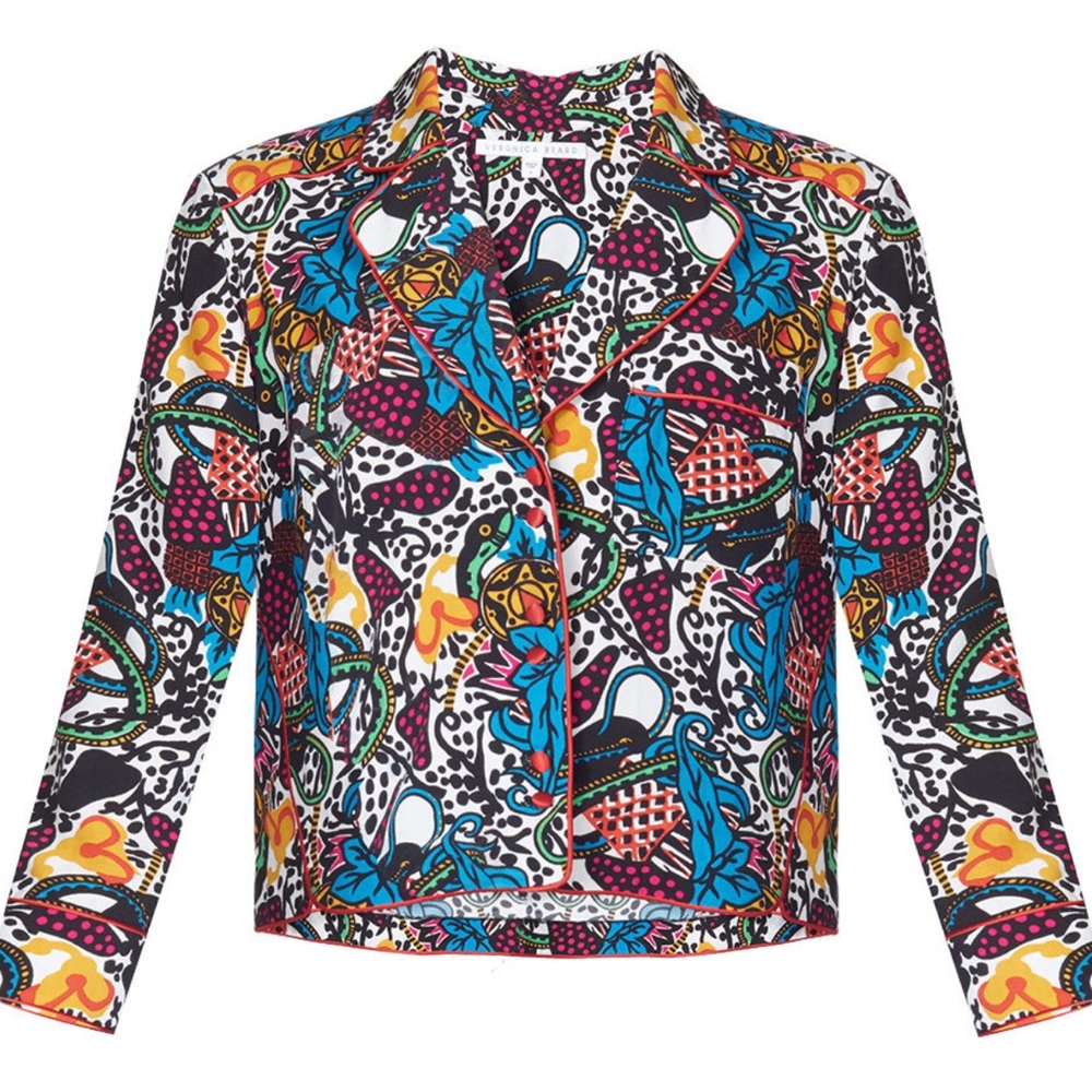 Veronica Beard PENELOPE BLOUSE IN MULTI Size 8